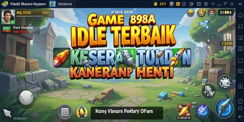 Tampilan gameplay menarik dari 898A dengan elemen Idle yang menyenangkan.