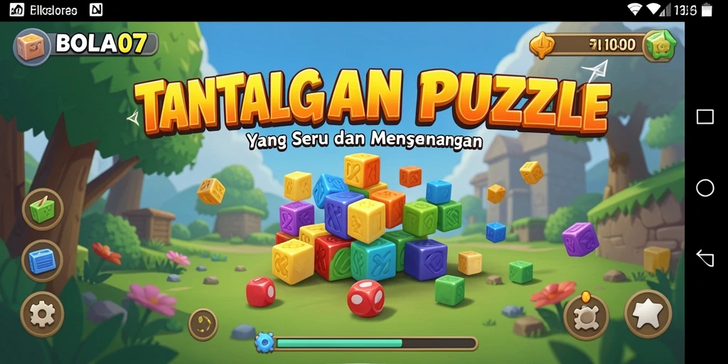Tampilan permainan BOLA07 dengan berbagai teka-teki menantang.