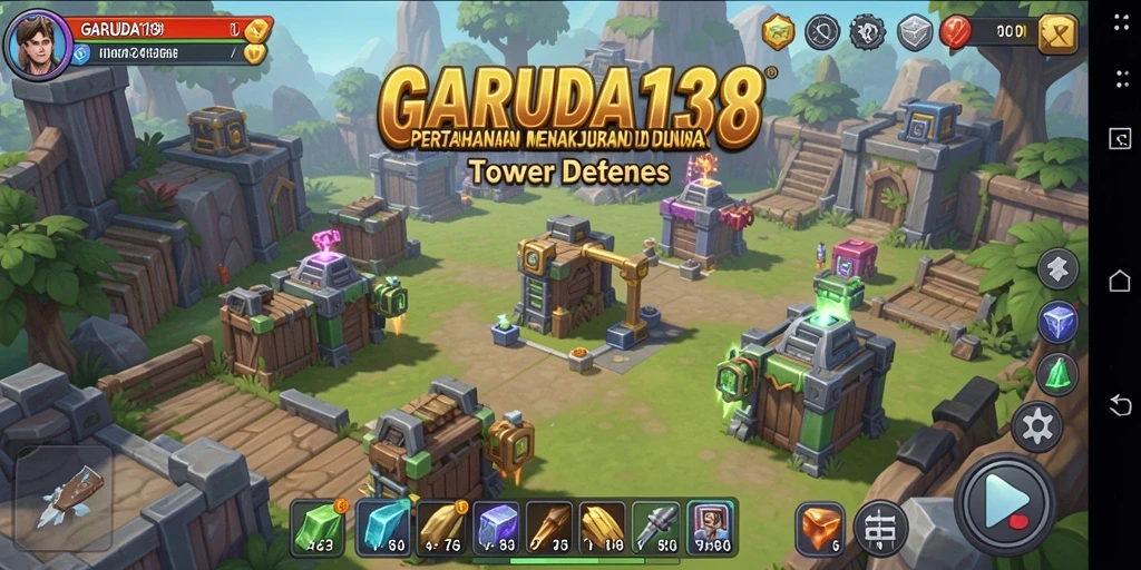 Tangkapan layar GARUDA138 menunjukkan aksi seru dalam permainan Tower Defense.