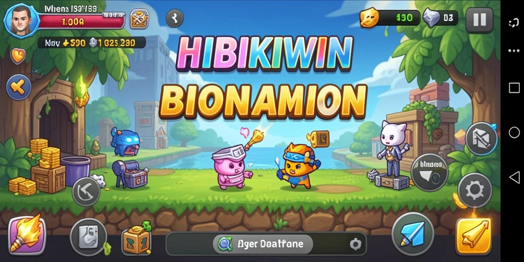 Screenshot menampilkan gameplay HIBIKIWIN yang menarik dan interaktif.