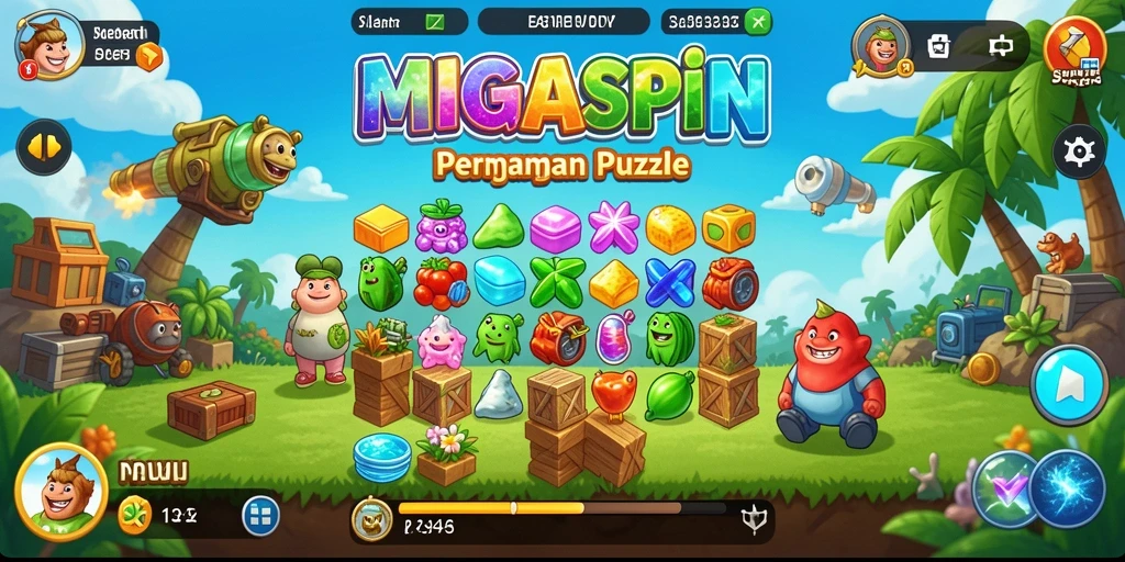 Gameplay seru MIGASPIN dengan tantangan puzzle menanti.