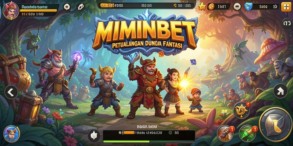 Screenshot gameplay MIMINBET menampilkan petualangan seru di dunia fantastis.