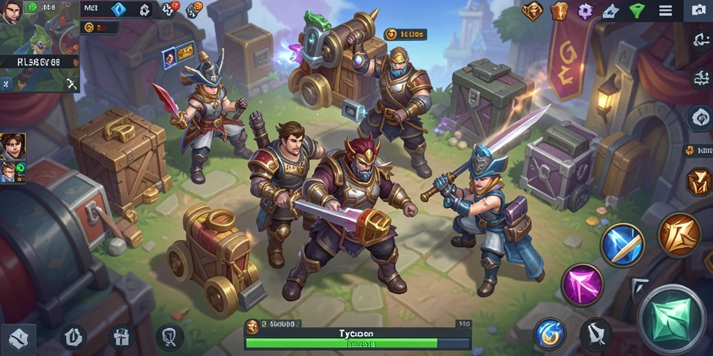 Tangkapan layar gameplay MLBB8 yang menampilkan keseruan dan strategi bisnis.
