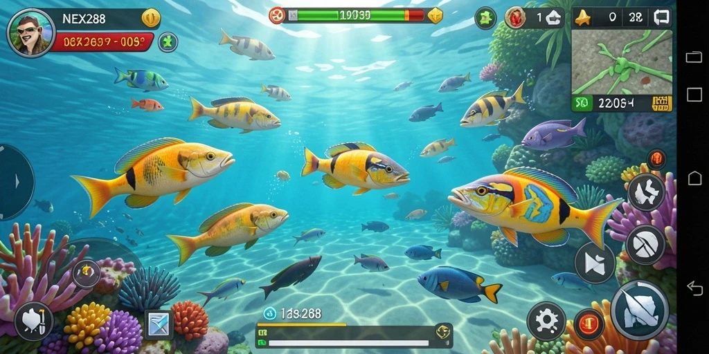 Tampilan permainan Tembak Ikan yang menarik di NEX288.