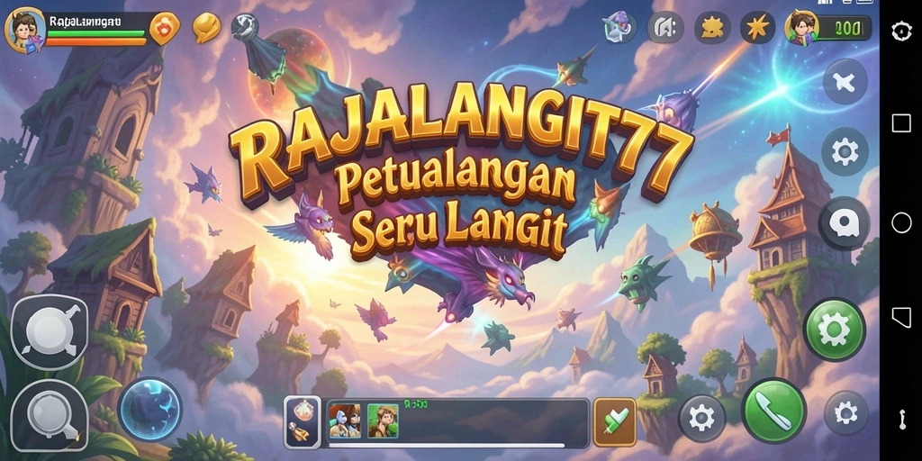 Tampilan menangkap aksi petualangan menegangkan dari RAJALANGIT77.