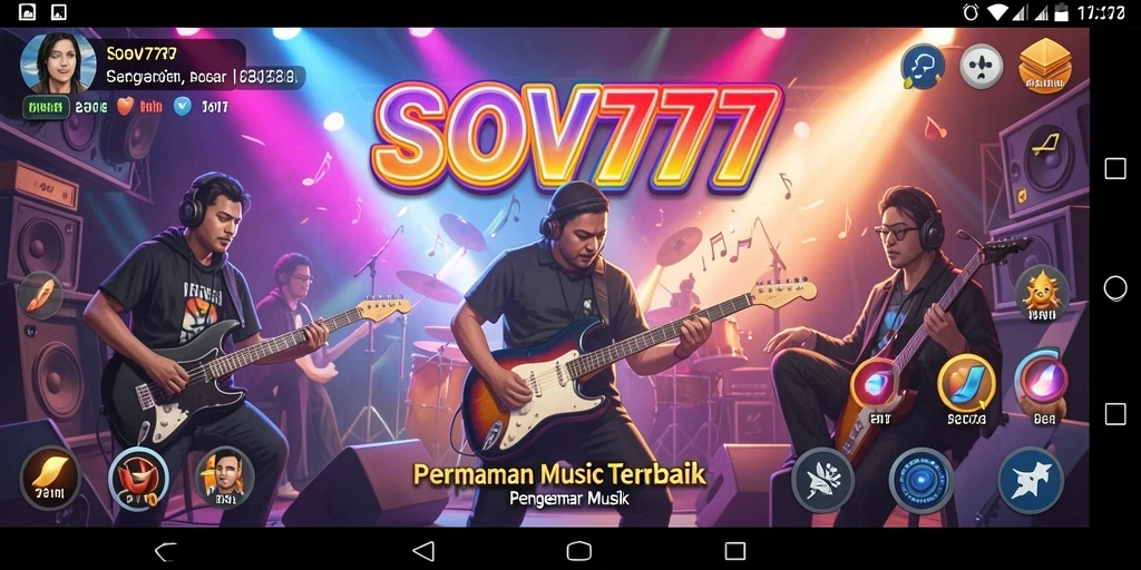 Tampilan gameplay <strong>SOV777</strong> dengan fitur musik dan karaoke yang mengasyikkan.