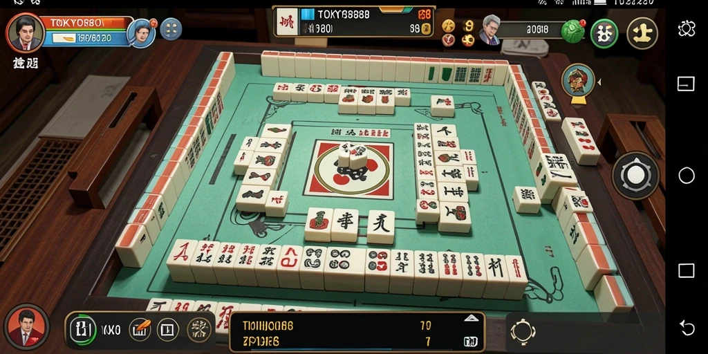 Screenshot gameplay TOKYO88 yang menampilkan serunya bermain Mahjong.