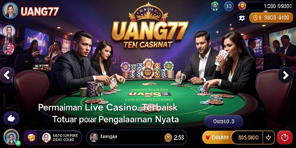 Tangkap momen mendebarkan permainan Live Casino di UANG77.